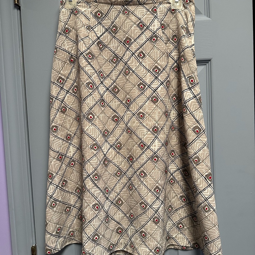 Jaclyn Smith Classic Patterned A-Line Skirt